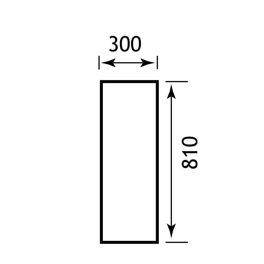 Plain infill panel 30 x 81cm White