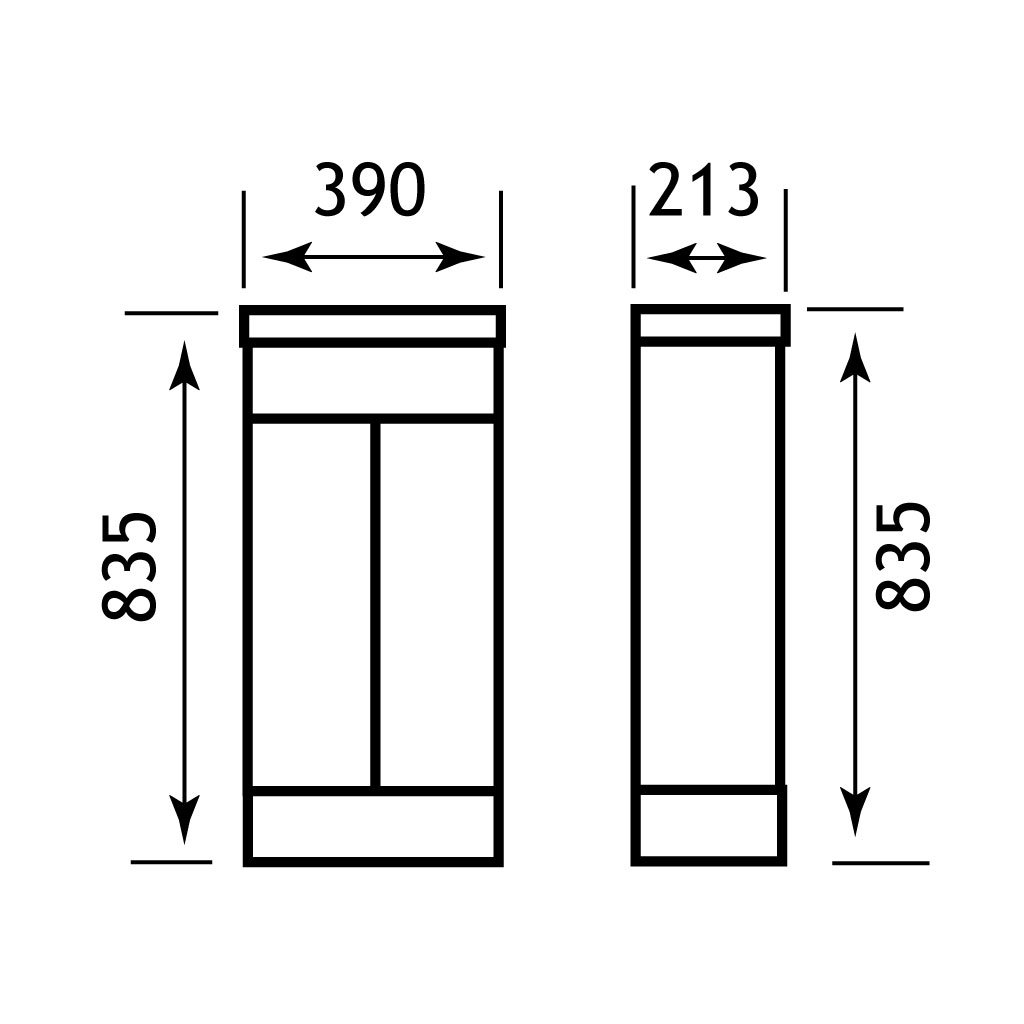 Oslo 39cm base unit High Gloss White