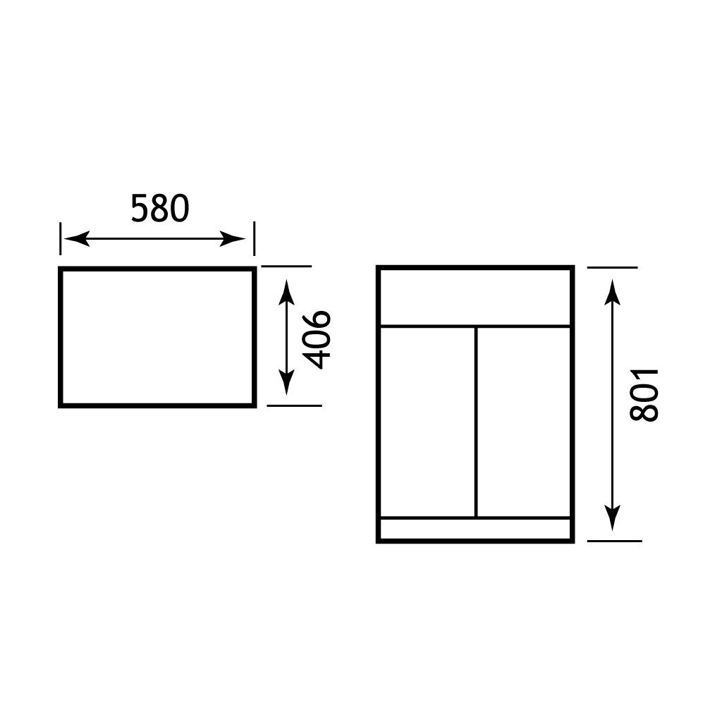 Oslo Combi 580 door base unit White