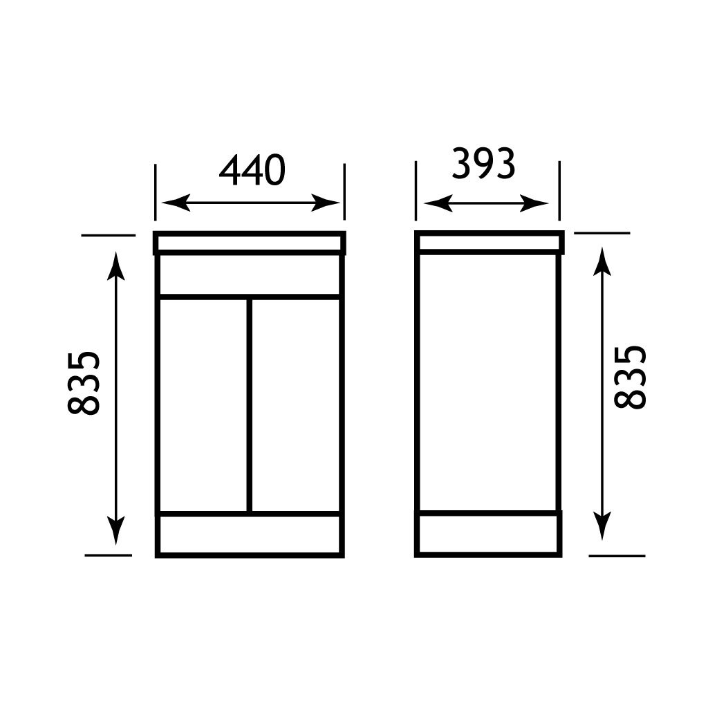 Oslo 44cm door base unit Matt Anthracite