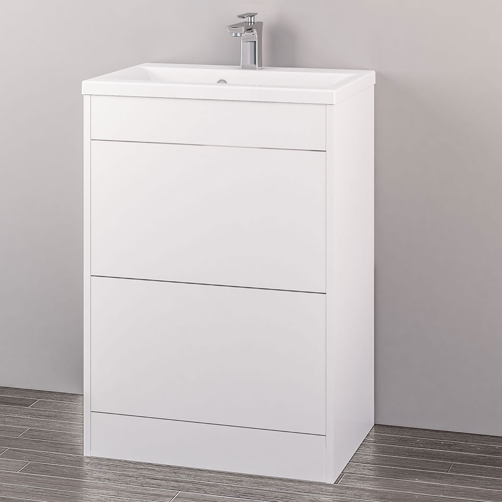 Oslo 58 push drawer unit High Gloss White