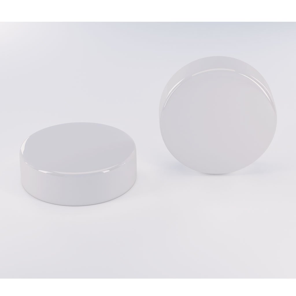 Round Vent Cap (pair) White