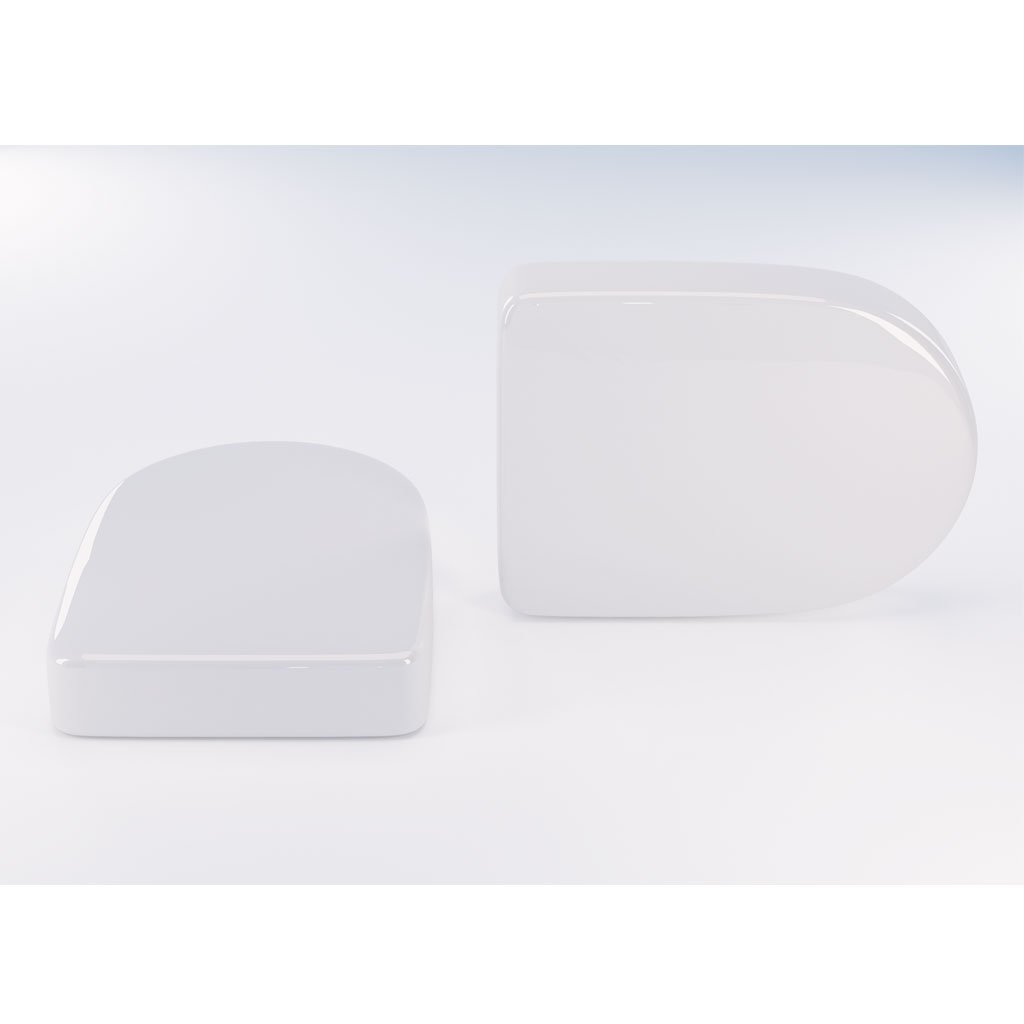 D Shape Vent Cap (pair) White