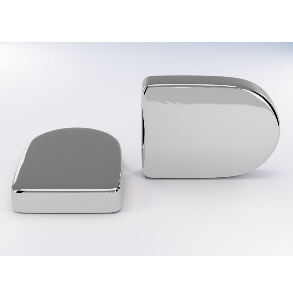 D Shape Vent Cap (pair) Chrome Chrome