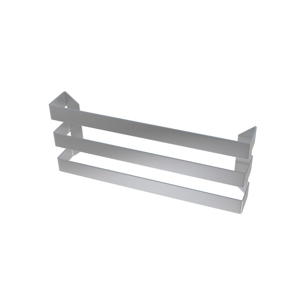 Flat Triple Towel Hanger 470mm Brushed Stainless Steel