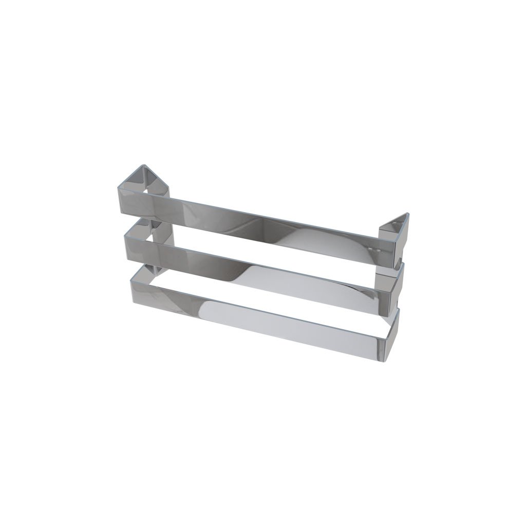 Flat Triple Towel Hanger 375mm Polished Stainless Steel