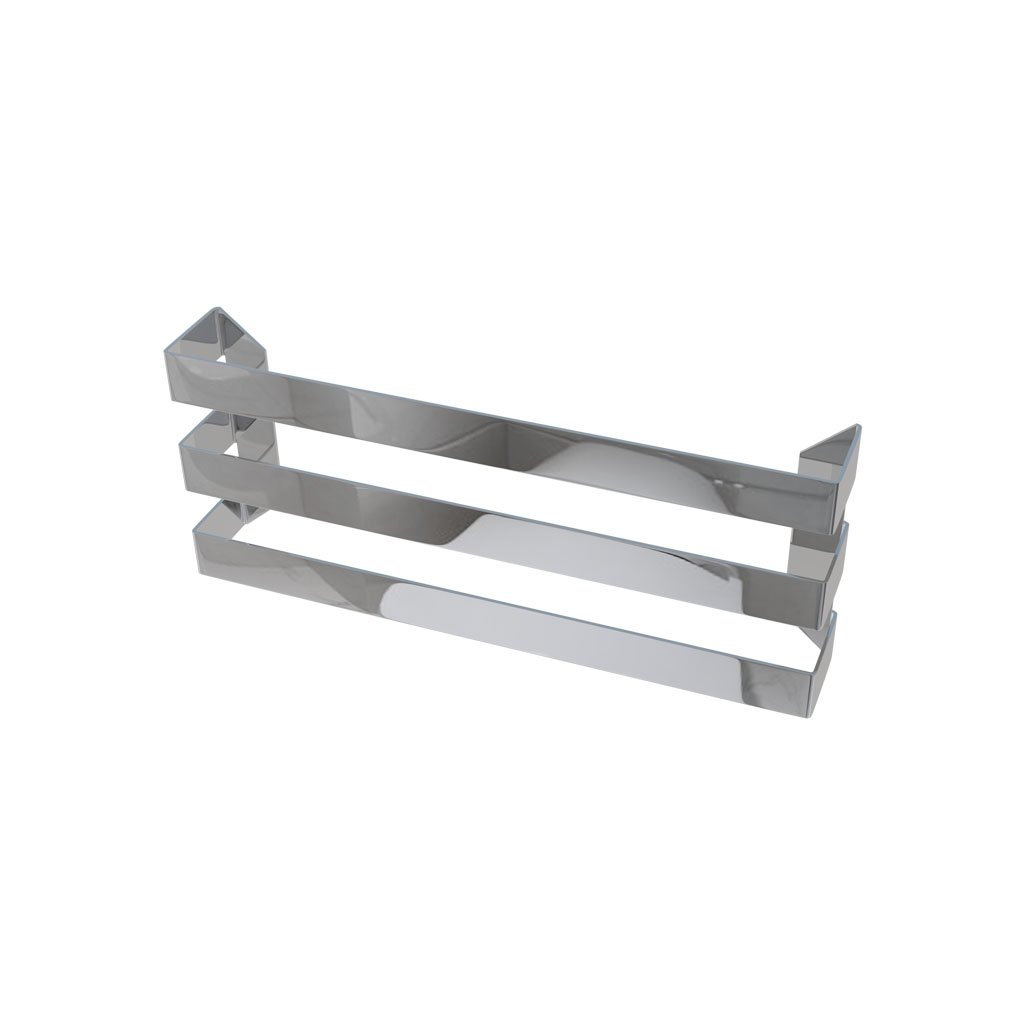 Flat Triple Towel Hanger 470mm Polished Stainless Steel