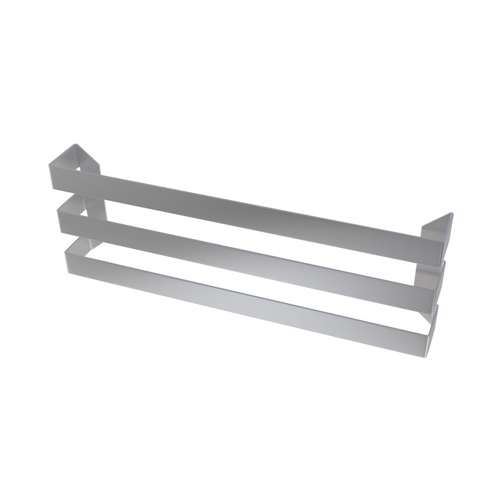 Flat Triple Towel Hanger 565mm Brushed Stainless Steel