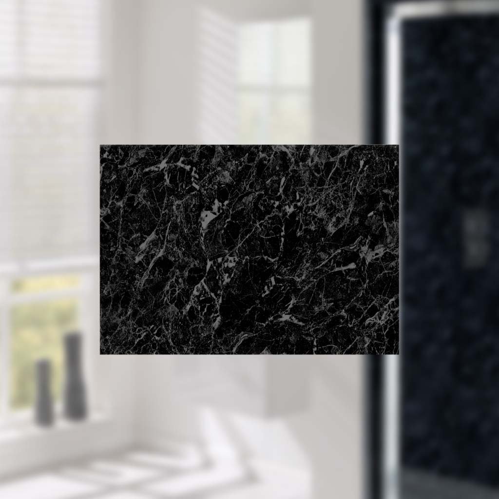 PVC widepanel 1000 x 2400mm Black marble gloss