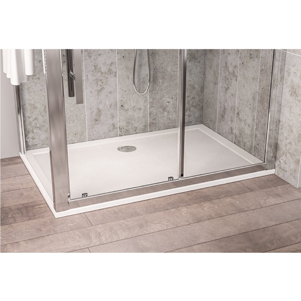  Corsair 900 x 760mm 25mm Rectangular Shower Tray - White 