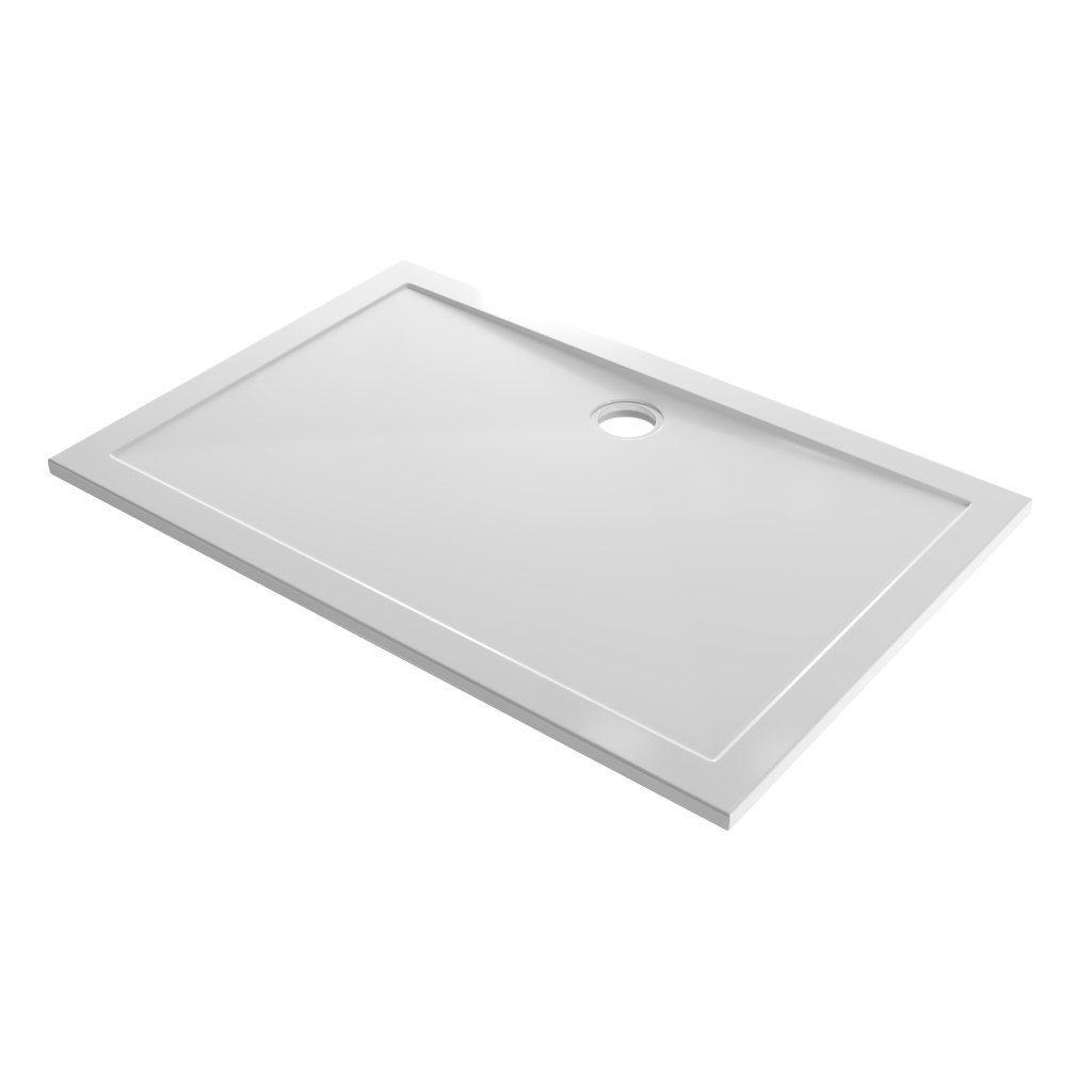  Corsair 1100 x 900mm 25mm Rectangular Shower Tray - White 