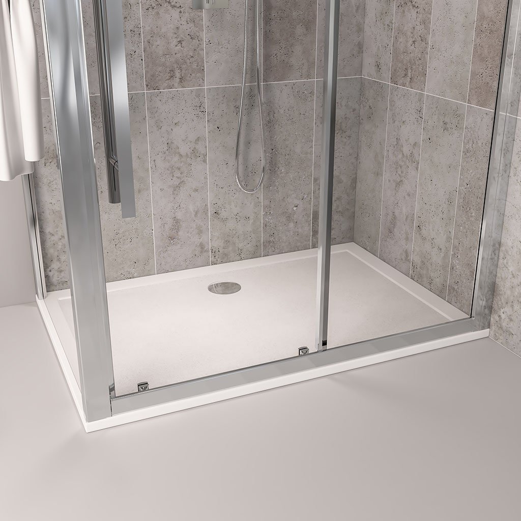  Corsair 1200 x 700mm 25mm Rectangular Shower Tray - White 