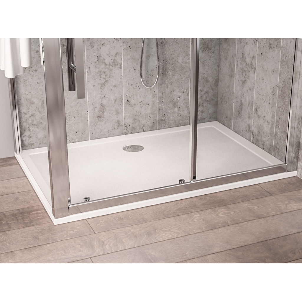  Corsair Anti-Slip 1000 x 800mm 25mm Rectangular Shower Tray - White 