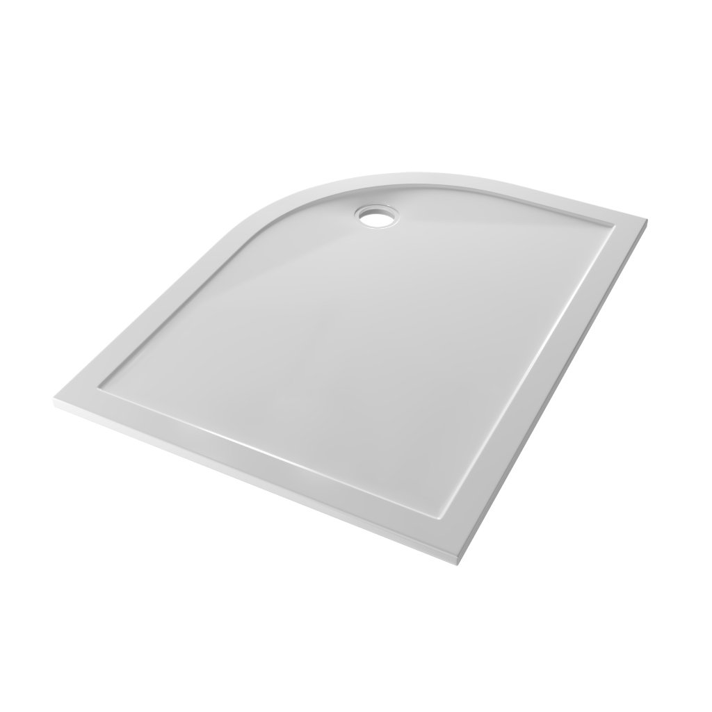  Corsair Anti-Slip 1200 x 800mm Offset Quad Left Hand (LH) 25mm Shower Tray - White 