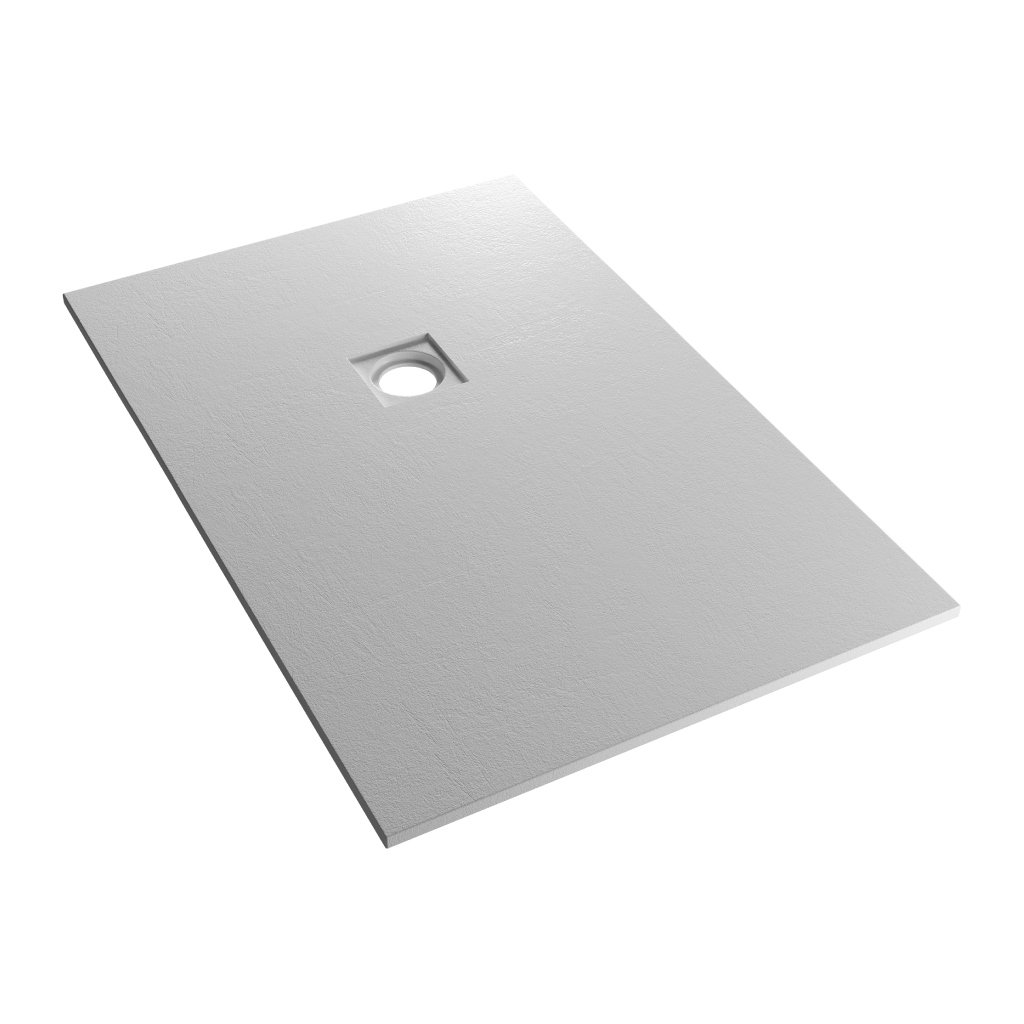  Crossland  1200 x 700mm Rectangular Shower Tray with Slate Finish - Grey