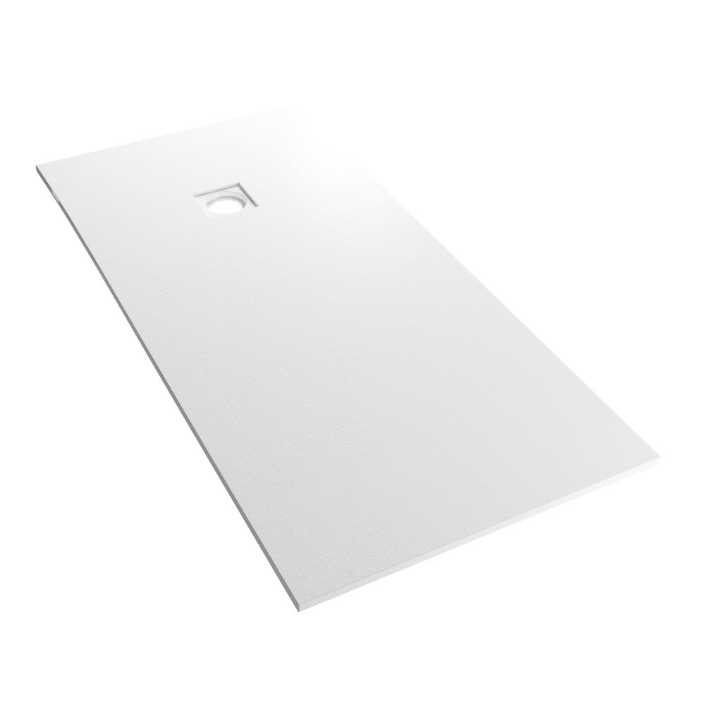  Crossland  1700 x 800mm Rectangular Shower Tray with Slate Finish - White