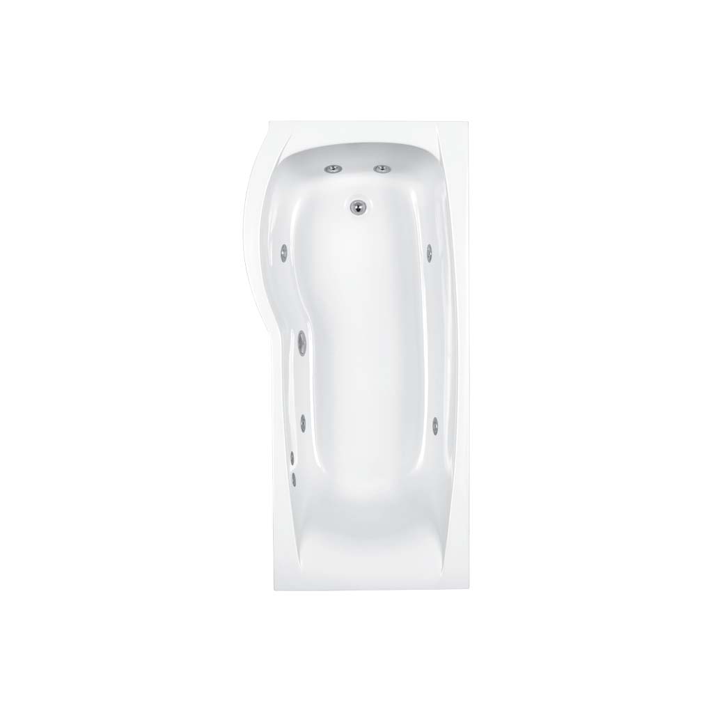 Delta showerbath 1700 LH Carronite c-lenda sys1 White/Chrome