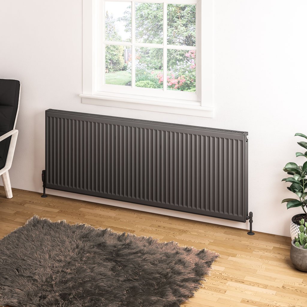 Type 11 Compact Panel Radiator 600 x 1600 Matt Anthracite