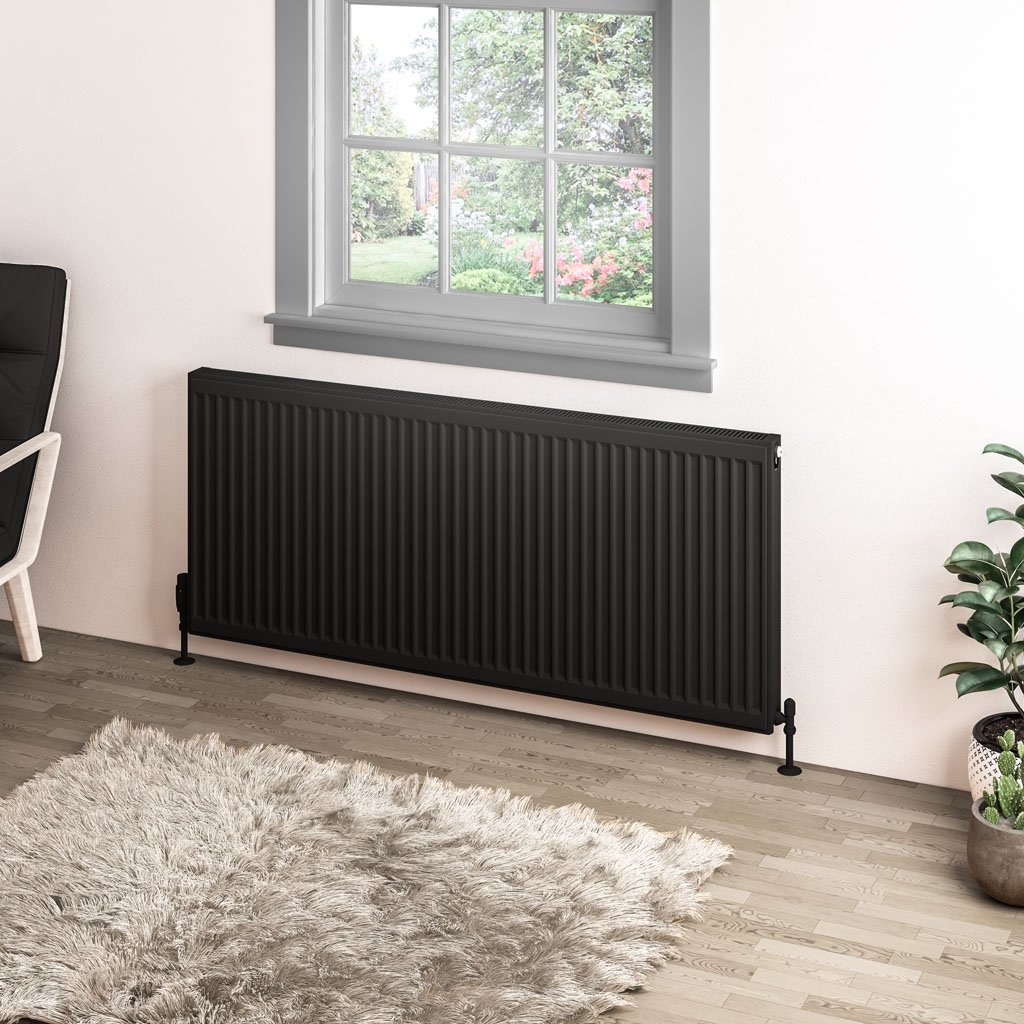 Type 11 Compact Panel Radiator 600 x 1400 Matt Black