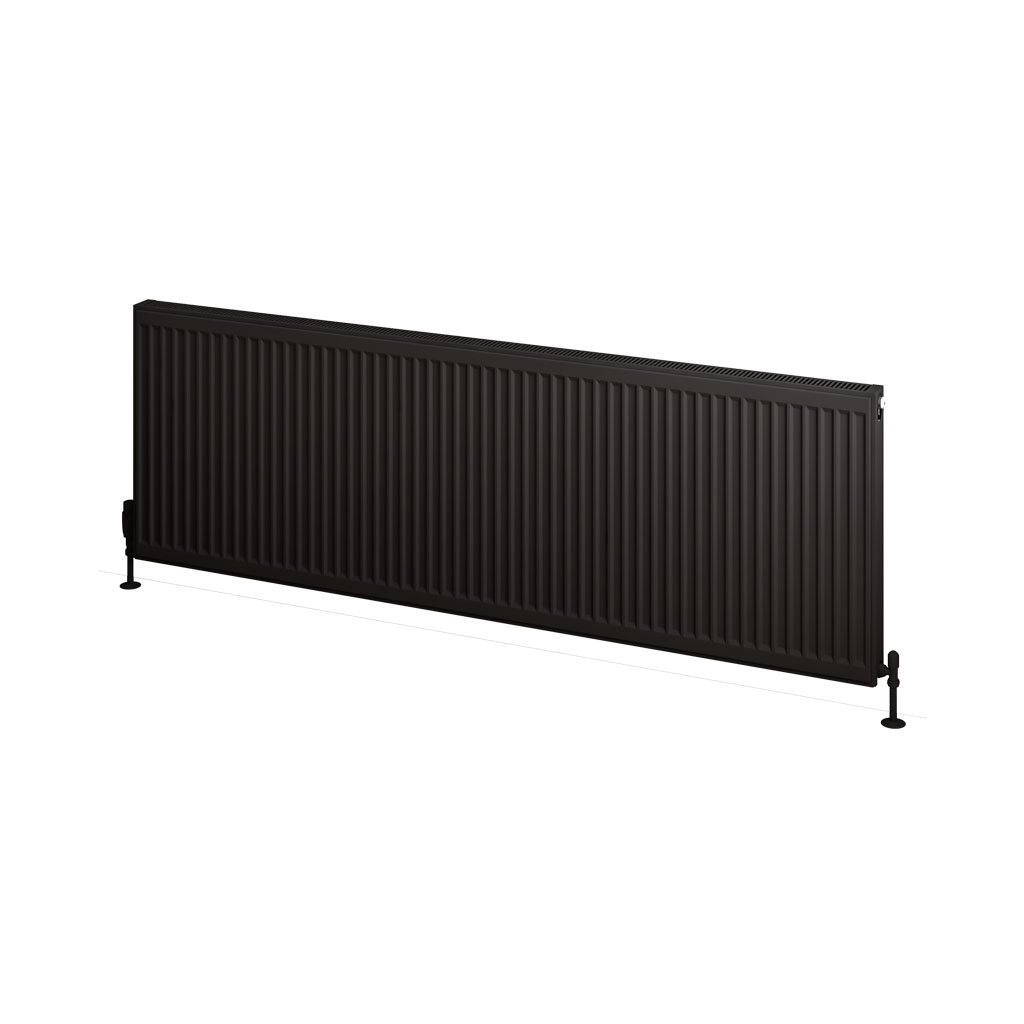 Type 11 Compact Panel Radiator 600 x 1800 Matt Black