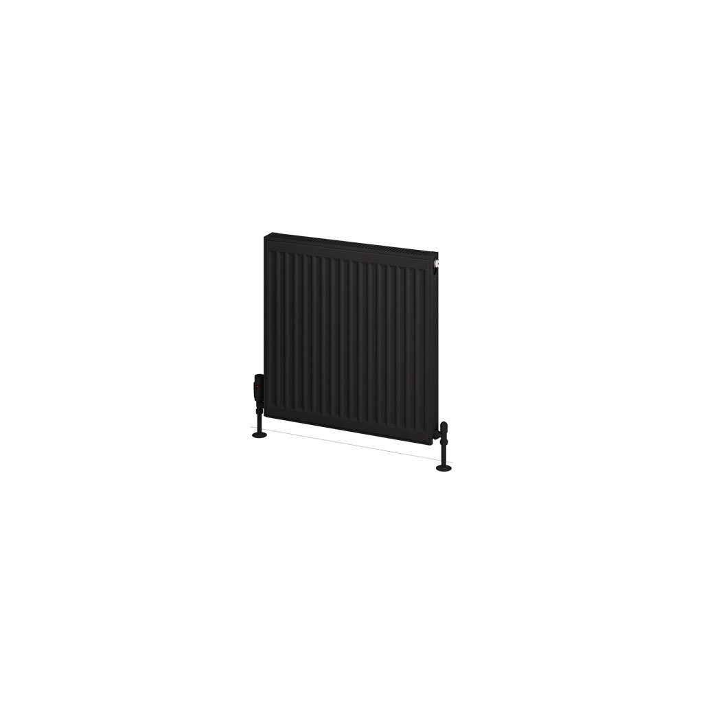 Type 21 Compact Panel Radiator 600 x 600 Matt Black