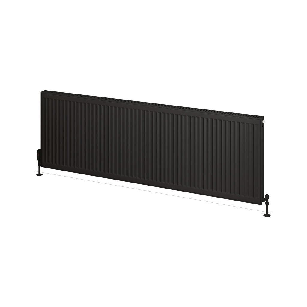 Type 21 Compact Panel Radiator 600 x 1800 Matt Black