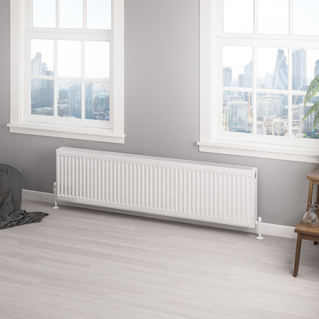 Type 22 Compact Panel Radiator 400 x 1600 Gloss White