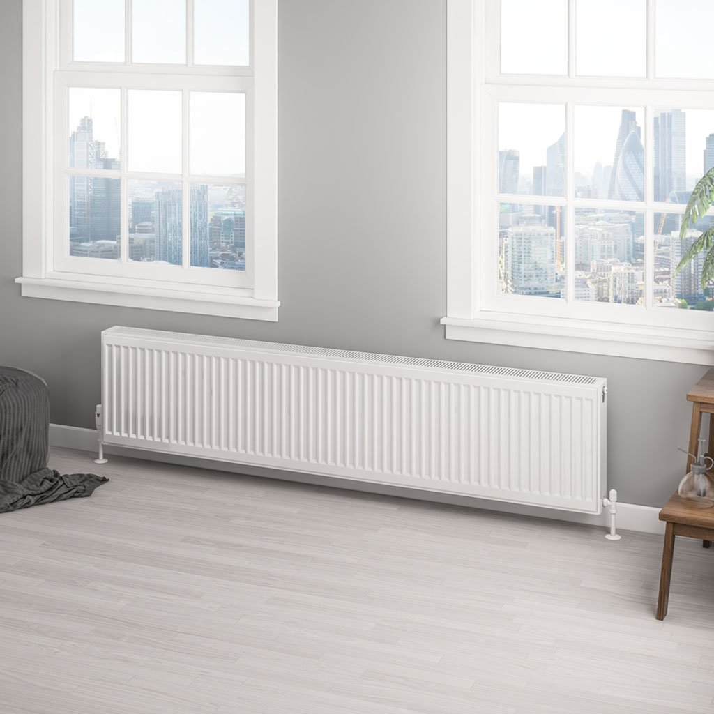 Type 22 Compact Panel Radiator 400 x 1800 Gloss White