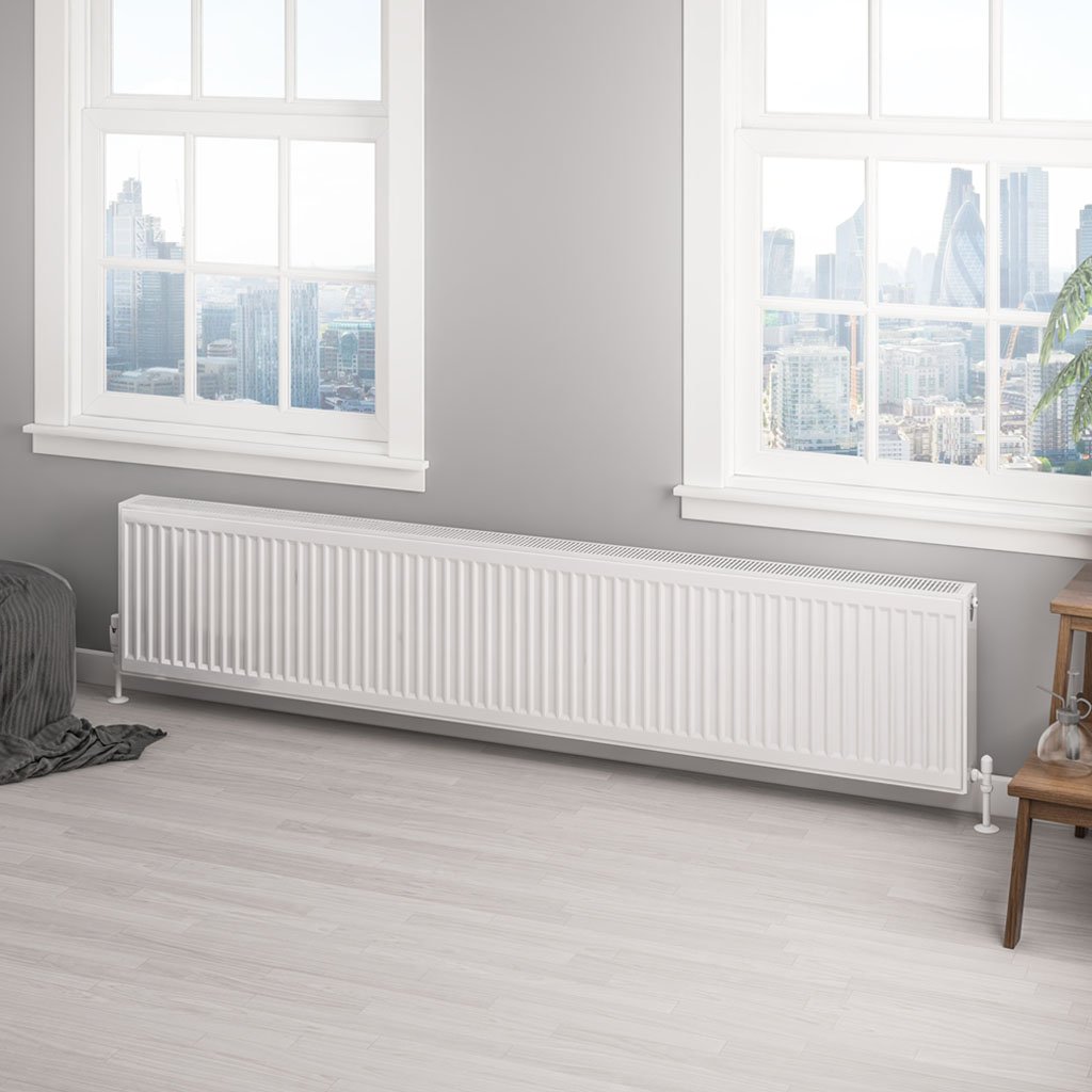 Type 22 Compact Panel Radiator 400 x 2000 Gloss White