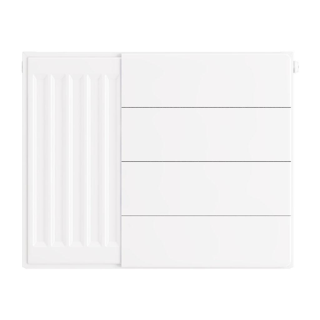 Flat Cover Plate with Lines 400 x 500 Gloss White