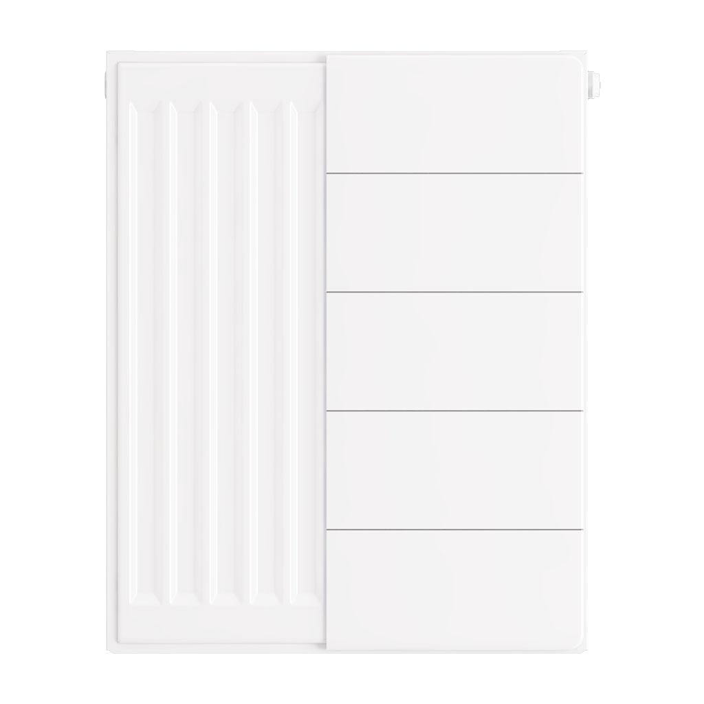 Flat Cover Plate with Lines 500 x 400 Gloss White