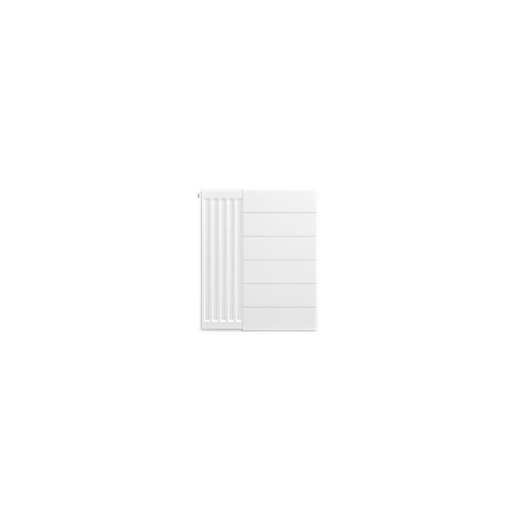 Flat Cover Plate with Lines 600 x 500 Gloss White