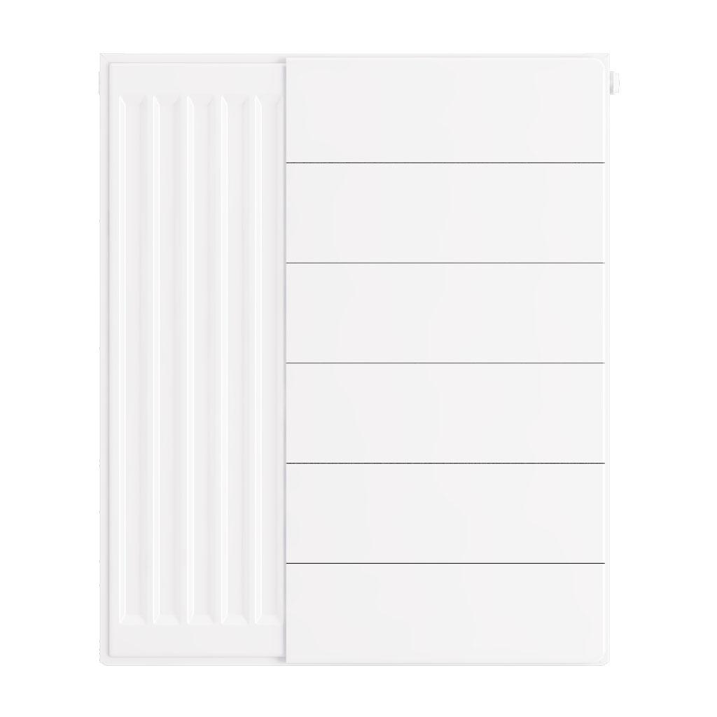 Flat Cover Plate with Lines 600 x 500 Gloss White