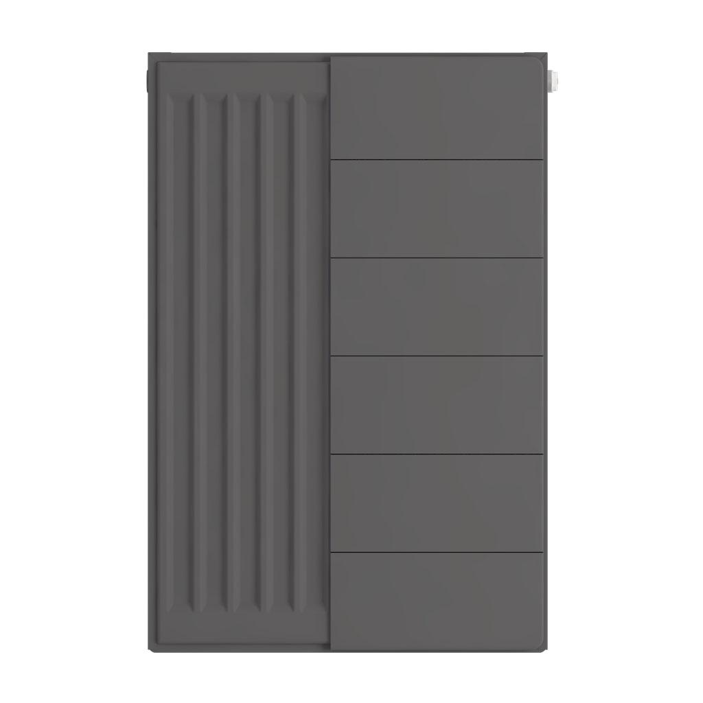 Flat Cover Plate with Lines 600 x 400 Matt Anthracite