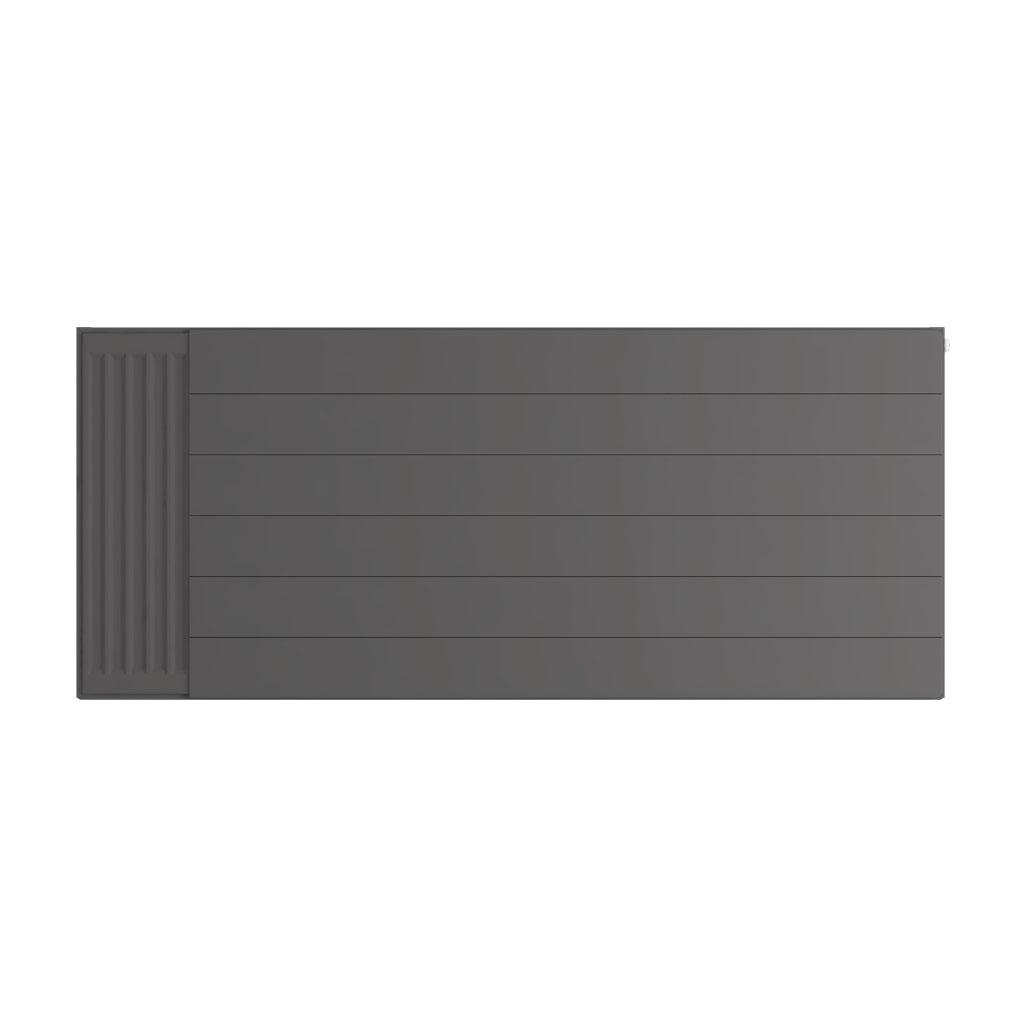 Flat Cover Plate with Lines 600 x 1400 Matt Anthracite