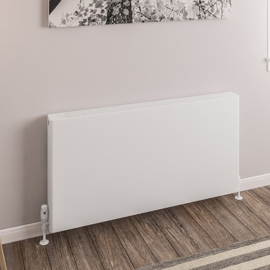 Keynsham Type 22 Panel Radiator 600 x 1200 with Flat Designer Cover Gloss White