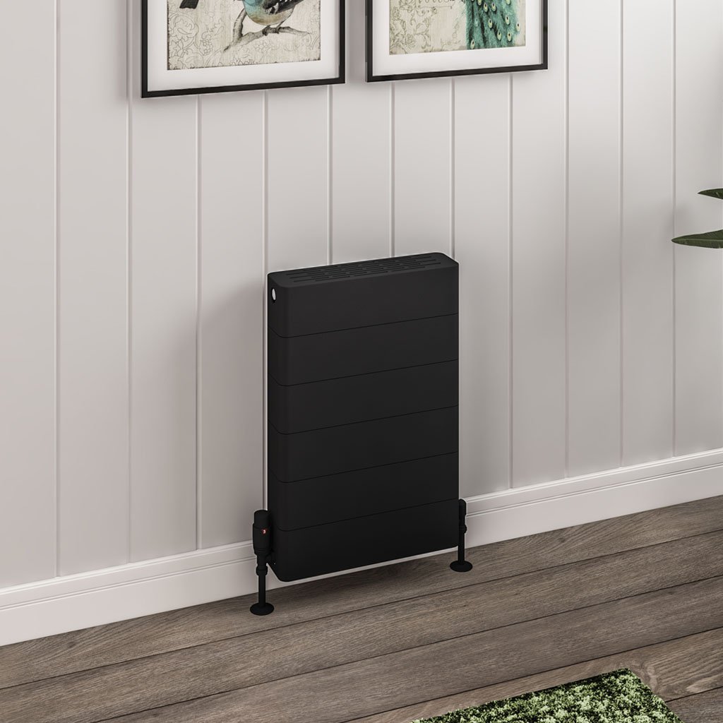 Keynsham Type 22 Panel Radiator 600 x 400 with Lined Designer Cover Matt Black