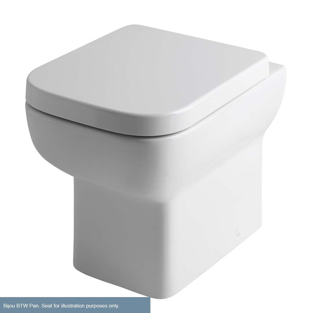 Bijou Back To Wall WC Pan with Fixings - White