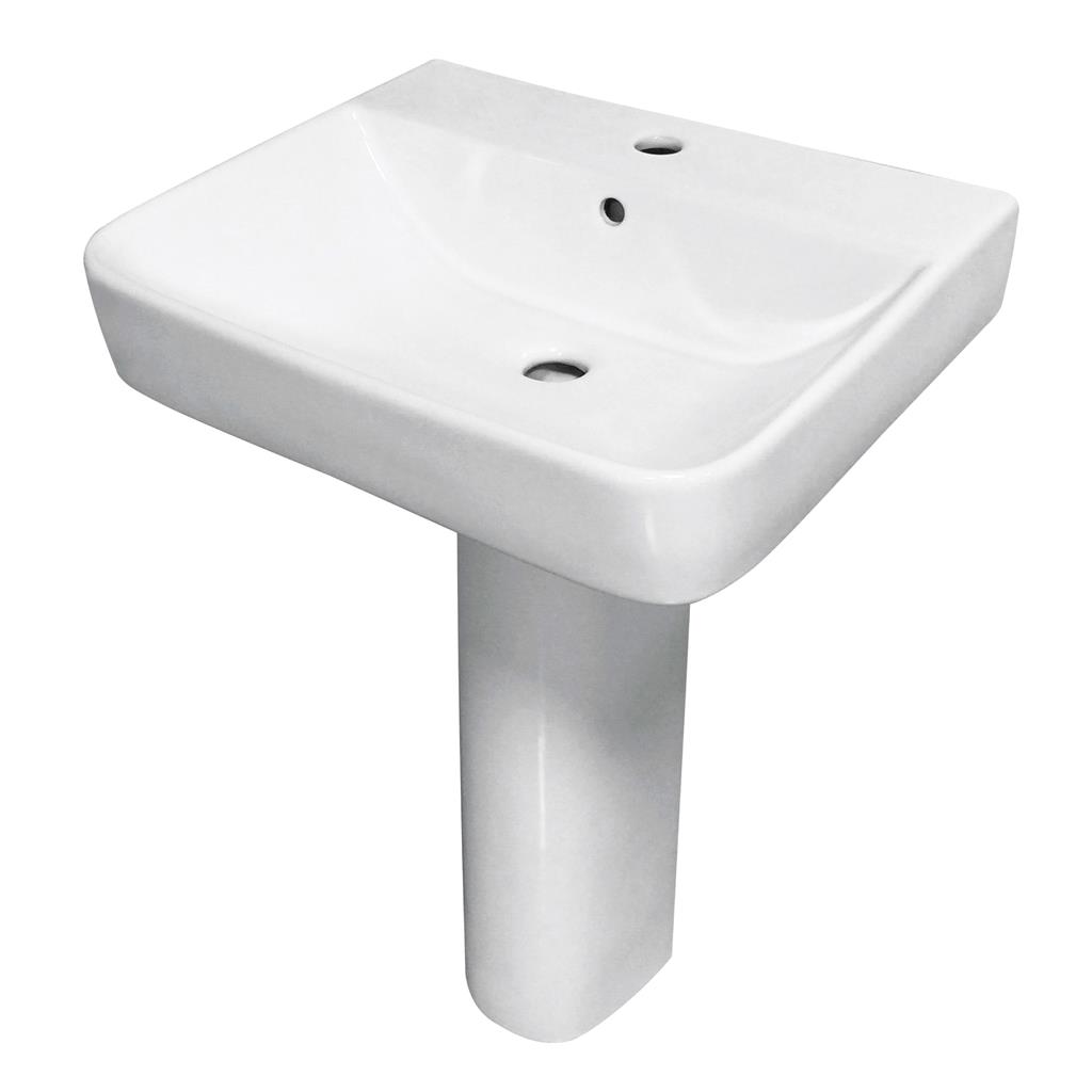 Beddington 47cm x 57cm 1 Tap Hole Ceramic Basin - White