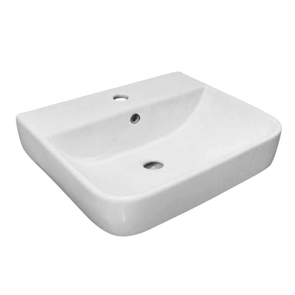 Beddington 42cm x 46cm 1 Tap Hole Ceramic Basin - White