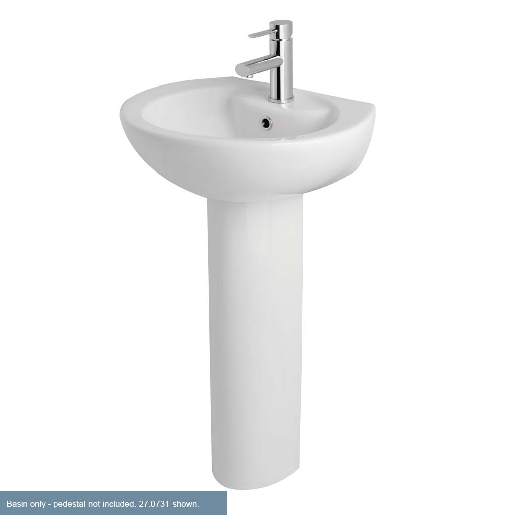 Temptation 61cm x 50cm 1 Tap Hole Basin - White