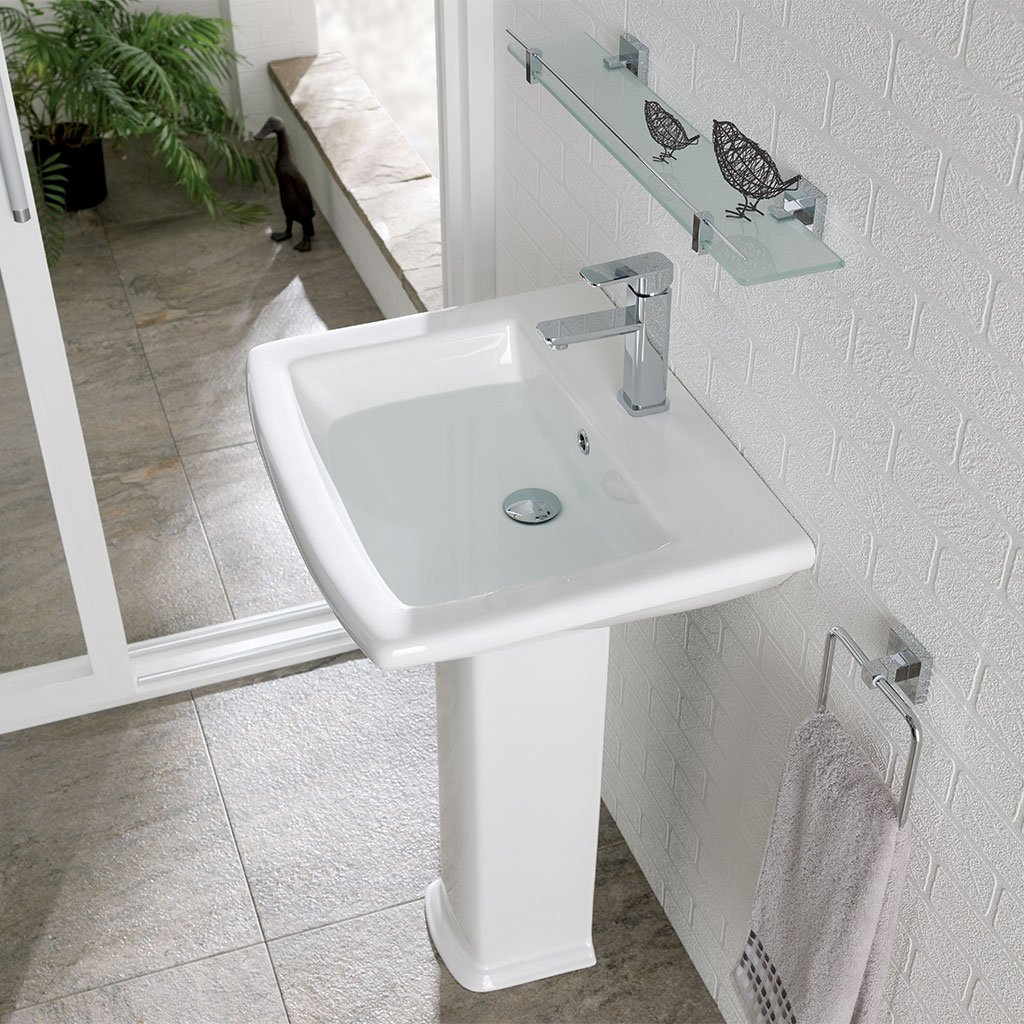 Cheltenham 50cm x 20cm 1 Tap Hole Basin with Overflow - White