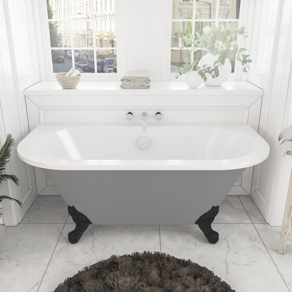 Mortlake 1500 x 740 x 610mm (435mm Depth) Freestanding Bath - Grey