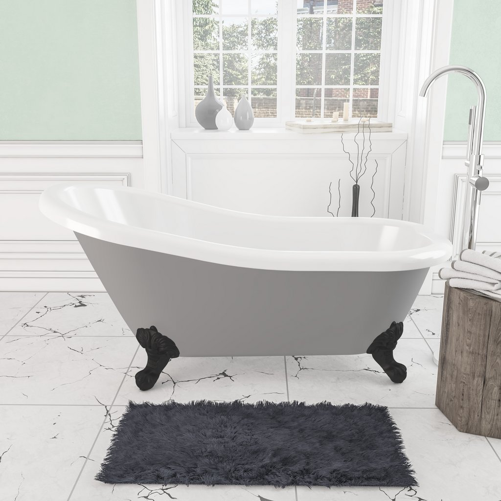 Trowbridge 1560 x 720 x 760mm (410mm Depth) Freestanding Bath - Grey