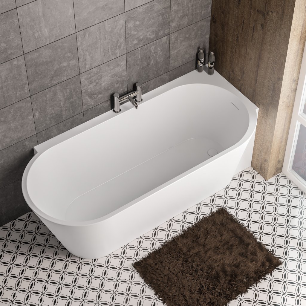 Bray 1600x780x580mm Right Hand Bath - White