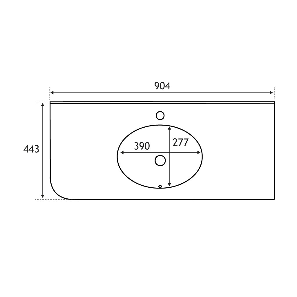 Hardwick Traditional 90cm x 44cm 1 Tap Hole Polymarble Basin - White