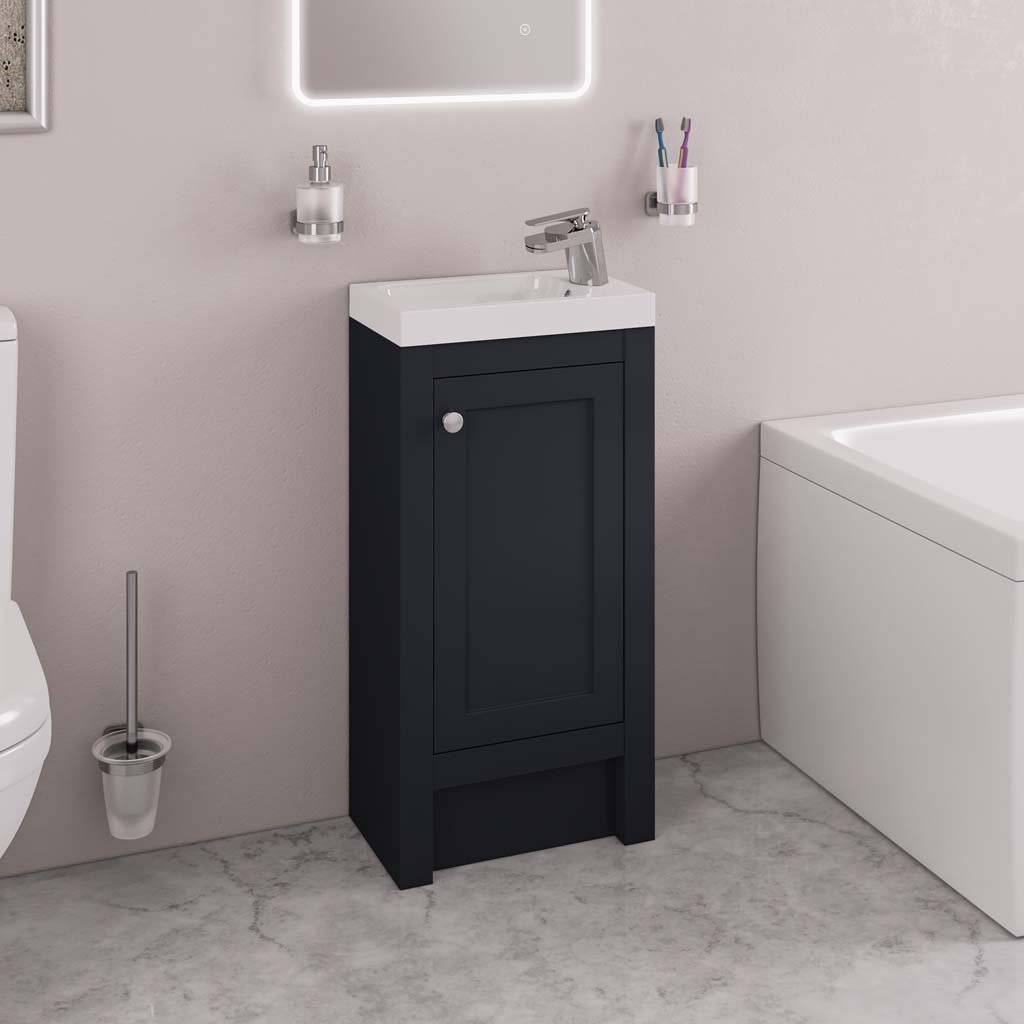 Hardwick Traditional 39CM 1 Door Basin Vanity Unit - Matt Anthracite