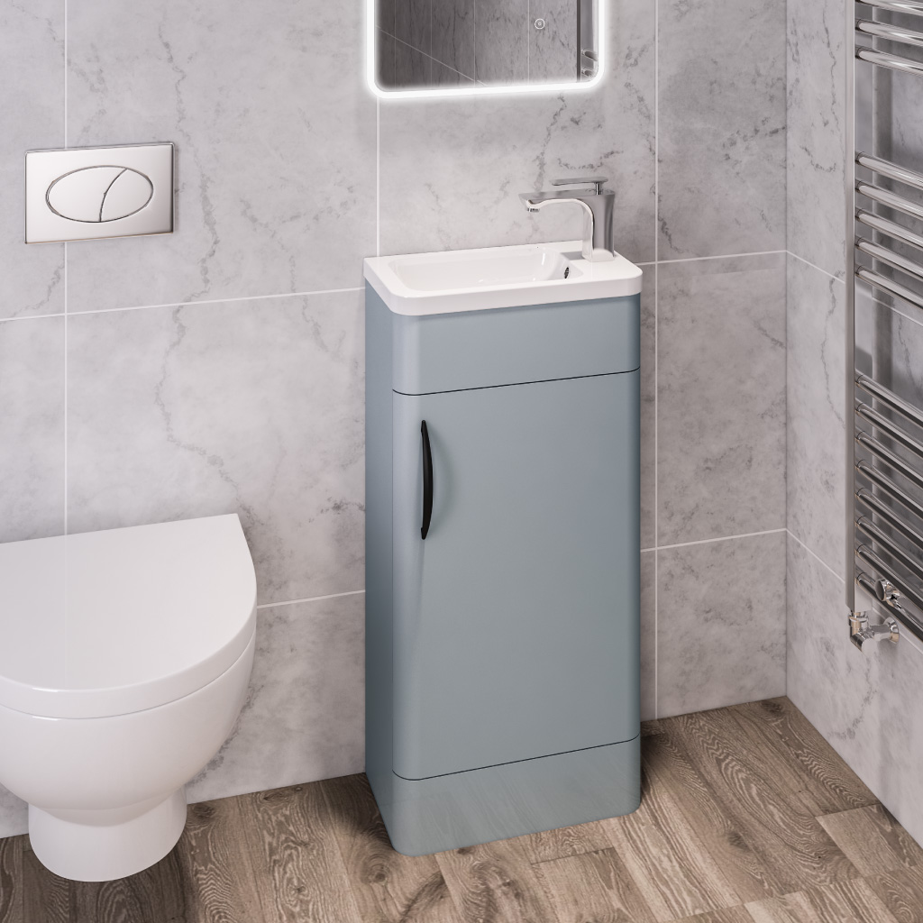 Cavone 40CM 1 Door Basin Vanity Unit - Matt Grey