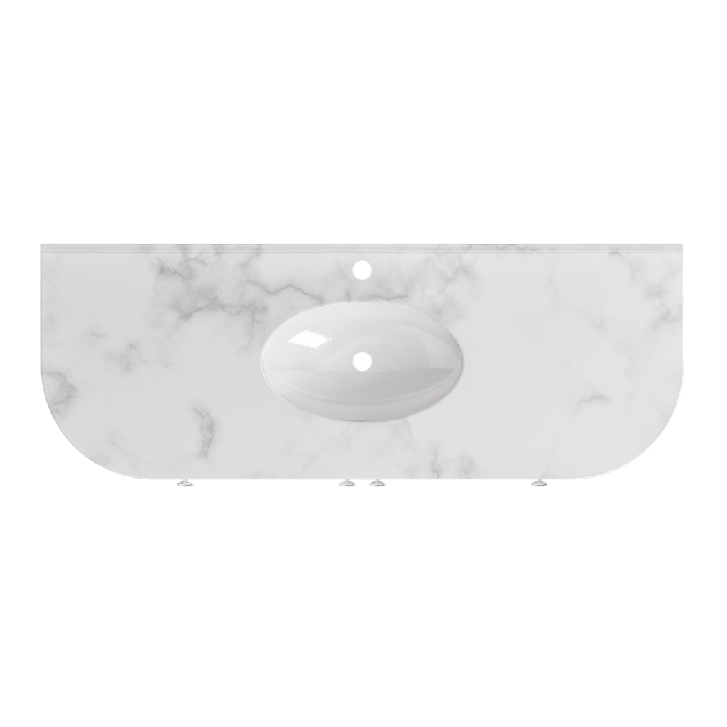 Hardwick Traditional 120cm x 44cm 1 Tap Hole Quartz Basin - White