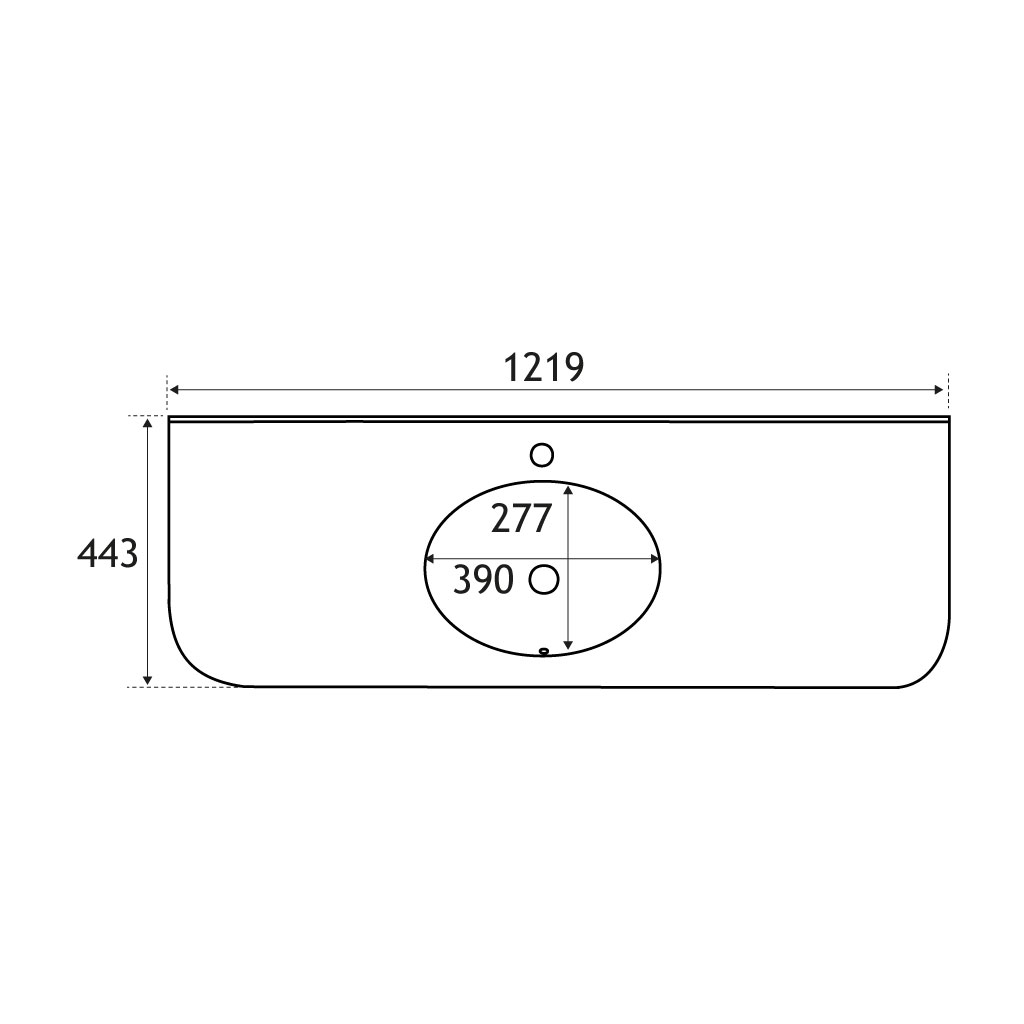 Hardwick Traditional 120cm x 44cm 1 Tap Hole Quartz Basin - White